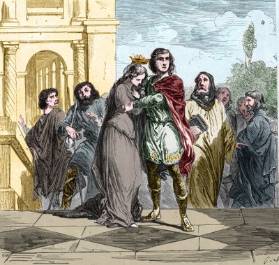 Clovis II koning van de Franken kocht Sainte Bathilde door Unknown artist
