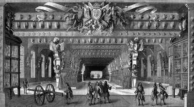 Collectie antieke wapens in de Bastille onder Lodewijk XIV (1643 tot 1715) door Unknown artist
