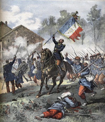 Kolonel de Malleville stierf in de Slag bij Solferino op 24 juni 1859 door Unknown artist