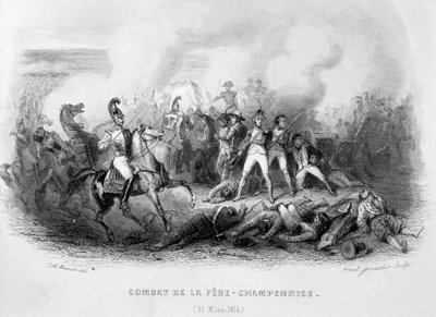 Gevecht van La Fère-Champenoise (25 maart) door Unknown artist