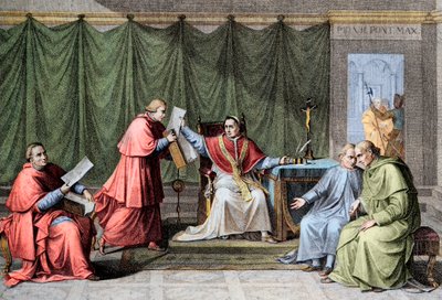 Concordaat van 1801 - Ondertekening van het Concordaat tussen Frankrijk en de Heilige Stoel, door Paus Pius VII (Pius) (1742-1823), 15 augustus door Unknown artist