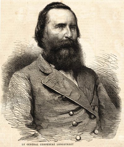 Confederale generaal James Longstreet (1821 - 1904). door Unknown artist