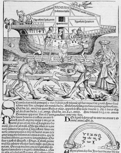 Bouw van de Ark van Noach - in 