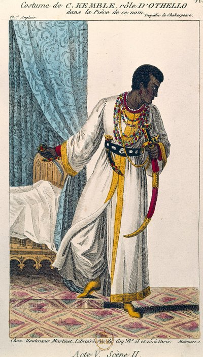 Kostuum van komiek Charles Kemble in de rol van Othello door Unknown artist