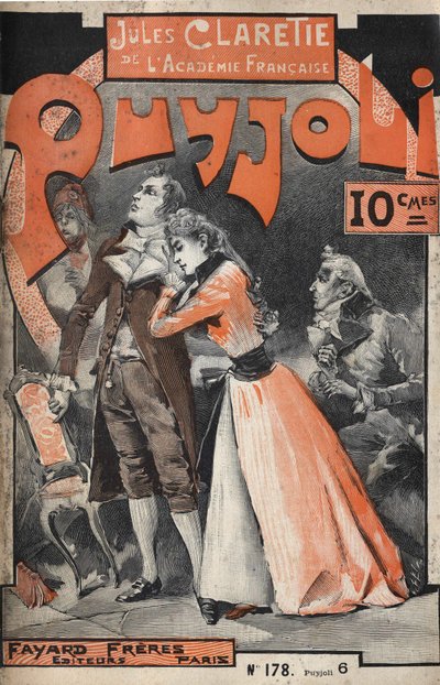 Omslag van de roman “Puyjoli” (1890) door Jules CLARETIE (1840-1913). door Unknown artist