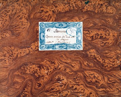 Omslag van de partituur van Idomenee, koning van Kreta, opera door Mozart, Lichtenthal versie (1843) door Unknown artist