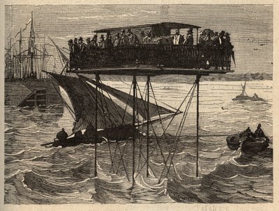 Kraan ruwbouw van Saint-Malo naar Saint-Servan door Unknown artist