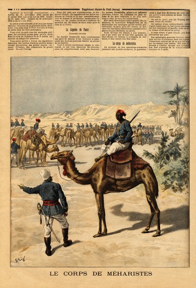 Oprichting van een speciaal korps van Meharisten voor de Franse verovering van Soedan, om te vechten tegen de Toeareg door Unknown artist