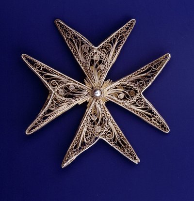 Kruis van de Orde van Malta, zilveren filigraan, begin 19e eeuw door Unknown artist