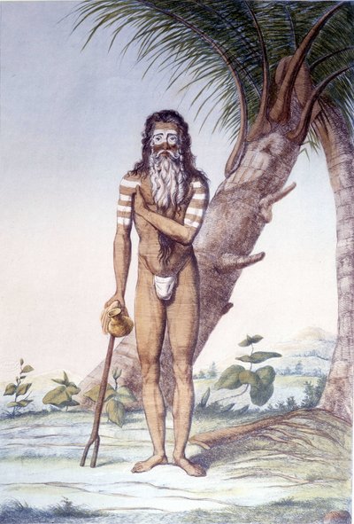Cultuur, beschaving en Indiase samenleving: portret van een Fakir (faquir), India. door Unknown artist