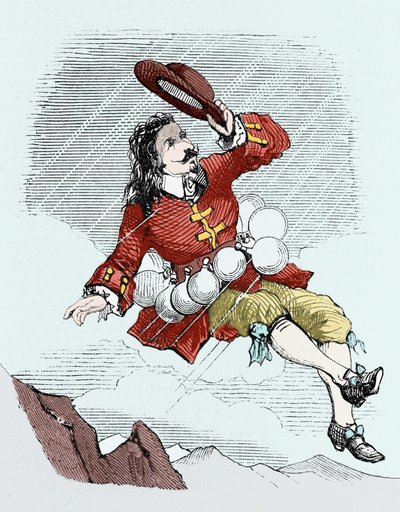 Cyrano de Bergerac verwijderd door zijn flesjes, illustratie uit: 
