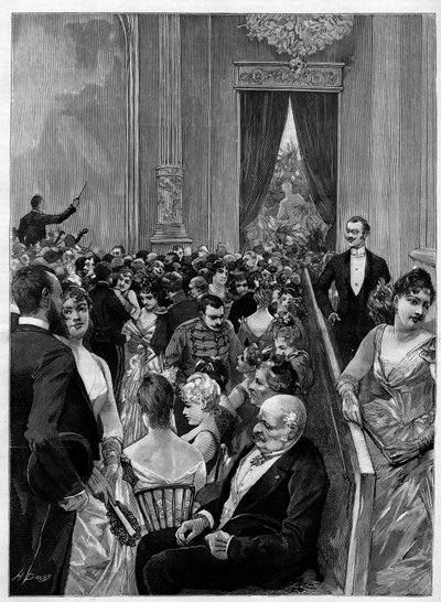 Danszaal van het laatste bal gegeven door de president van de republiek Jules Grévy (1807-1891) in het Palais de l