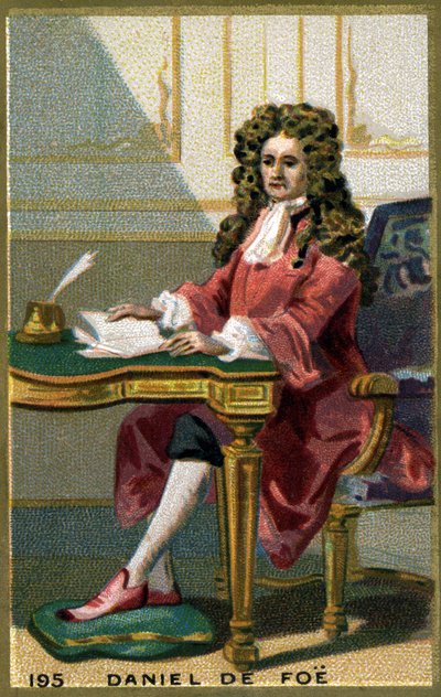 Daniel de Foe of Defoe (1660 - 1731) Engels schrijver en pamflettist door Unknown artist