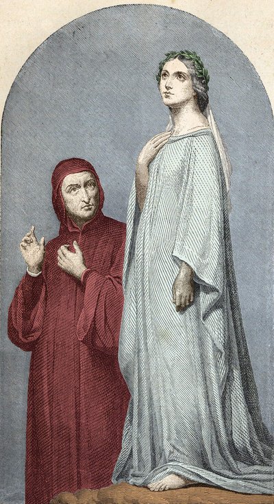 Dante en Beatrice door Unknown artist