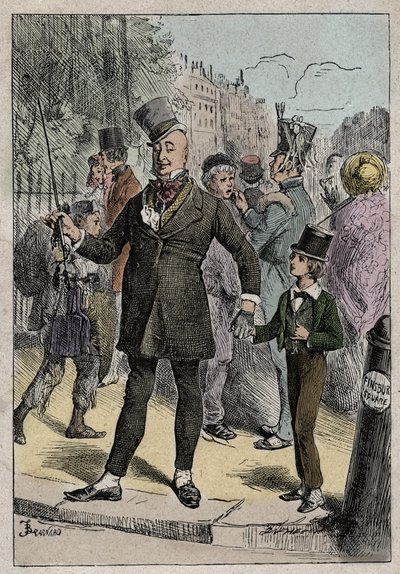 David Copperfield en Mr. Micawber, illustratie uit 