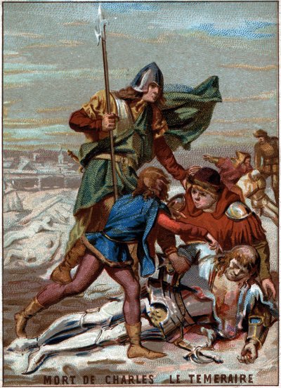 Dood van Karel de Stoute (1433-1477), hertog van Bourgondië door Unknown artist