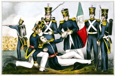 Dood van Kolonel Clay, Slag bij Buena Vista in 1847, Mexicaanse Oorlog door Unknown artist