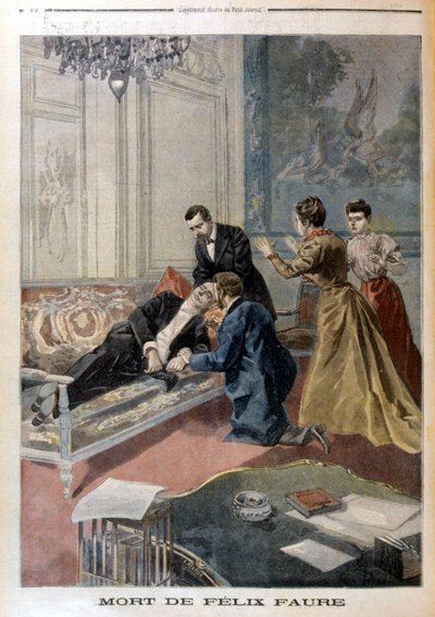 Dood van Félix Faure in de salons van het Elysée - in "Le Petite Journal" van 26/02/1899 door Unknown artist