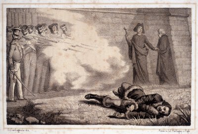 Dood van Murat (1767 - 1815) - in 