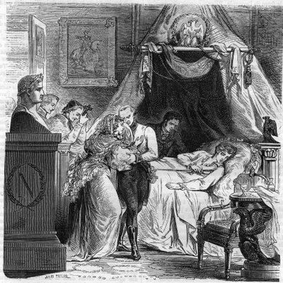 Dood van Napoleon II, zoon van Napoleon I, hertog van Reichstadt (1811-1832) door Unknown artist