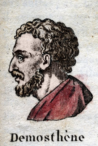 Demosthenes, in het oude Grieks Demosthenes (Athene -384 - Calaurie -322), een van de grote Attische sprekers, Atheense politicus door Unknown artist
