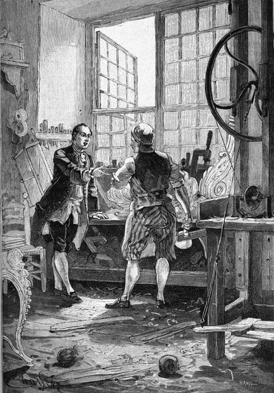 Denis Diderot (1713-1784), de maker van de Encyclopedie. Gravure uit de 19e eeuw. In 