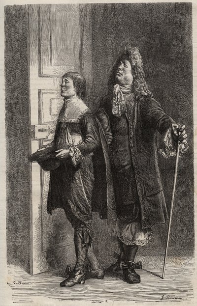Diafoirus père et fils - gravure voor 