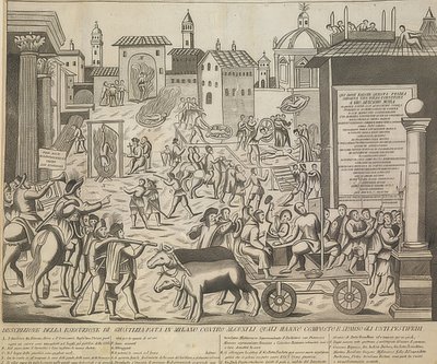 De grote pest van Milaan in 1630 door Unknown