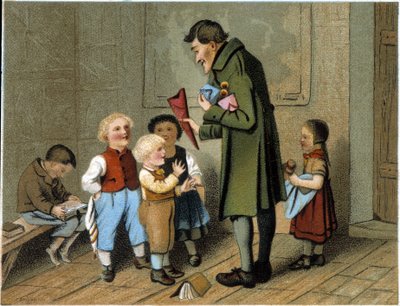 Uitreiking van prijzen op school door Unknown artist