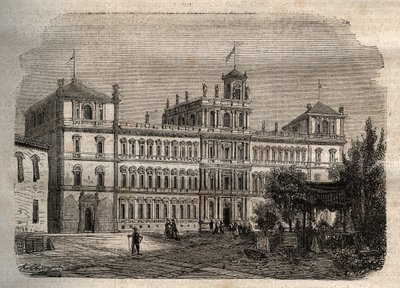 Hertogelijk paleis van Modena in de 19e eeuw - Het hertogelijk paleis 1634 - Hertogelijk paleis van Modena door Unknown artist
