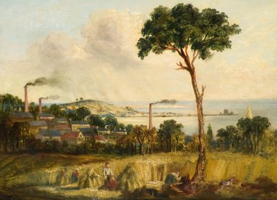 Dundee vanaf Balgay Hill, c.1824 door Unknown artist