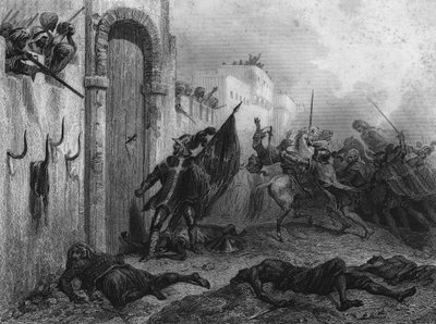 Tijdens het beleg van Algiers door Karel V in oktober 1541, plantte de Franse heer Pons de Balaguer, ridder van Malta, zijn dolk in de poort Bab-Azoun, zeggende: 