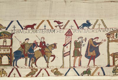 Graaf Harold rijdt van Bosham naar Londen, Tapijt van Bayeux door Unknown artist