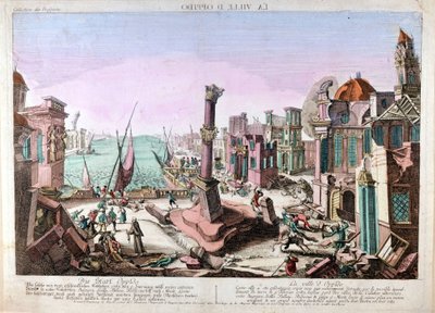 Aardbeving van Oppido Mamertina in Calabrië (Zuid-Italië) op 15 februari 1783 door Unknown artist