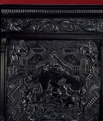 Ebbenhouten praktijk. Horatius Cocles, Romeins held, verdedigt de Subliciusbrug in Rome tegen de aanval van de Etrusken van Porsenna in 507 v.Chr. (detail) door Unknown artist