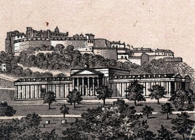 Edinburgh, Schotland: uitzicht op de Nationale Galerie in Edinburgh in 