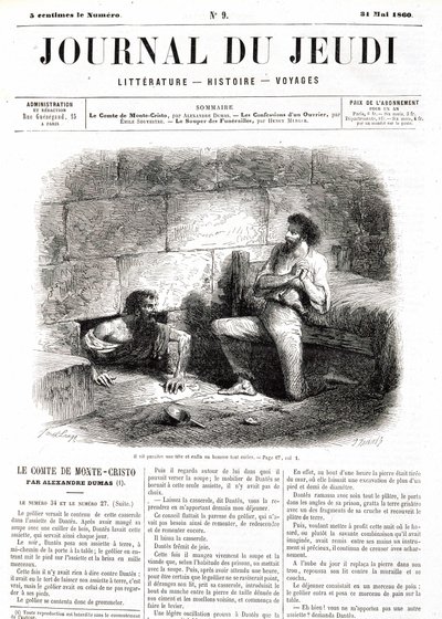 Edmond Dantes, de Graaf van Monte Cristo ontmoet Abbe Faria dankzij de holle tunnel in de gevangenis - in 