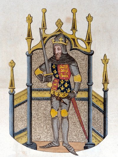 Edward III (1312-1377), Koning van Engeland Gravure uit het begin van de 19e eeuw door Unknown artist