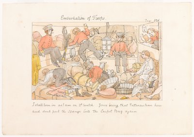 Inscheping van troepen, uit Scenes of life in an Infantry Regiment door Unknown artist