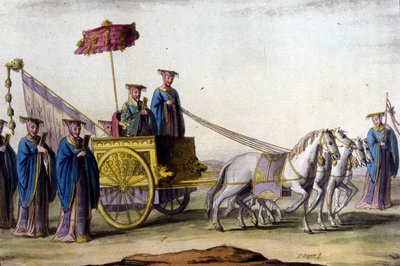 Keizer van de Ming-dynastie op zijn wagen - in 