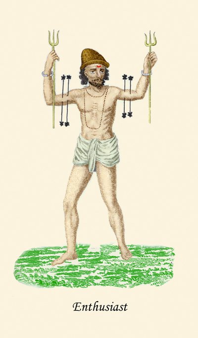 Enthousiast of religieus fanatiek door Unknown Artist
