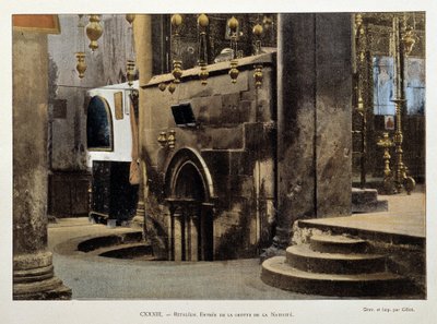 Ingang van de grot van de geboorte in Bethlehem, eind 19e eeuw door Unknown artist
