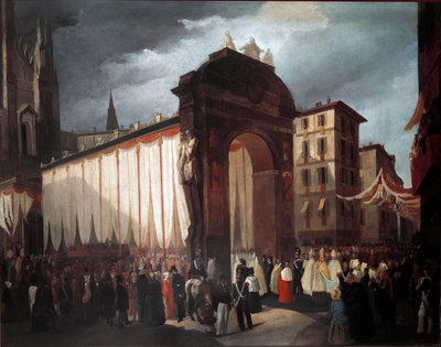 Ingang van de nieuwe aartsbisschop van Milaan op 5 december 1847 door Unknown artist