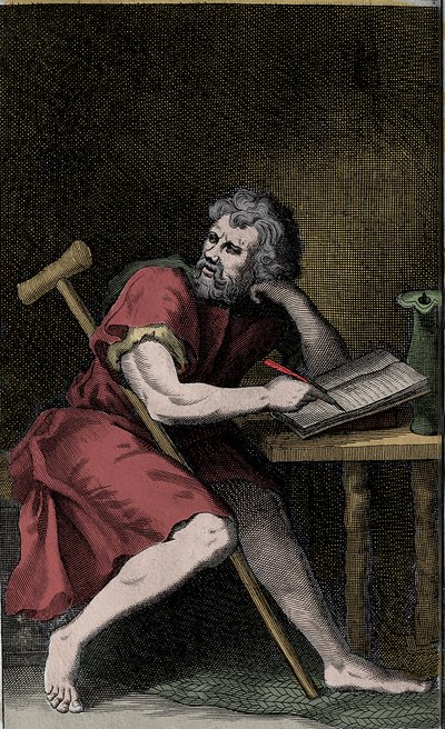 Epictetus - EPICTETUS Griekse Stoïcijnse filosoof door Unknown artist