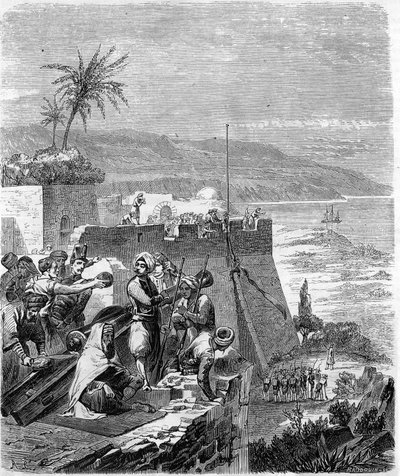 Episode van de verovering van Algerije in 1832 - Inname van Bone, 21 maart. door Unknown artist