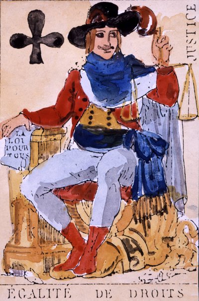 Gelijke rechten - Revolutionaire speelkaart door Unknown artist
