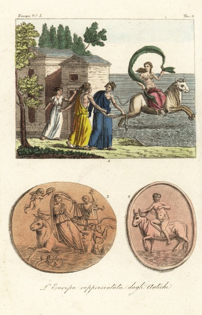 Europa zoals afgebeeld door de ouden door Unknown artist
