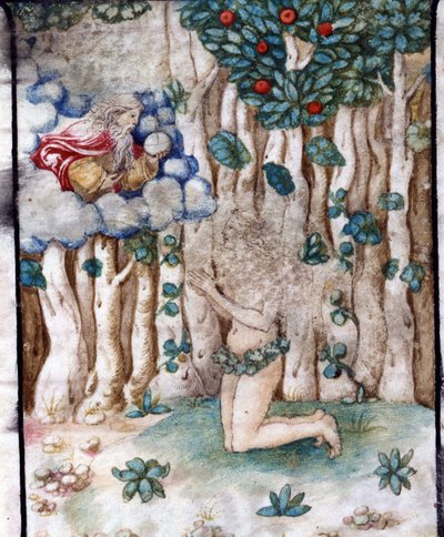 Eva in het Aards Paradijs (Eden). 16e eeuw. Kerk van de Gekroonde Maagd, Lodi door Unknown artist
