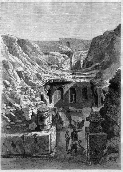 Opgravingen gedaan in Senlis in 1868 - ontdekte Romeinse arena