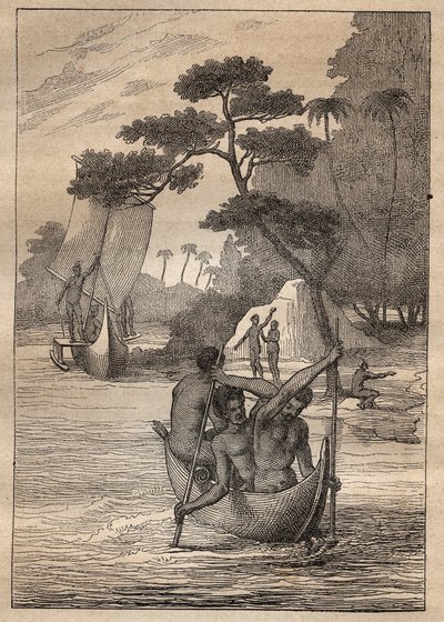 Expeditie door Nicolas Thomas Marion-Dufresne (Marion Dufresne) (1729-1772): kano